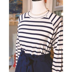 Old Navy Puff Sleeve Striped Top